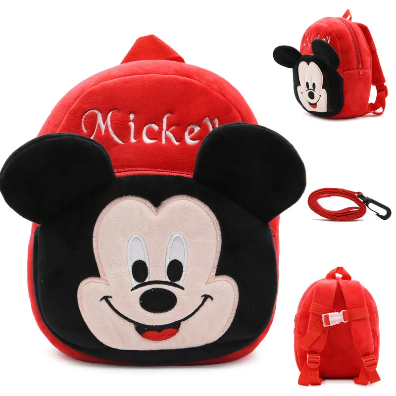 

Kindergarten Mickey Minnie Hello Kitty Backpacks Cartoon Boys Girls Anti-loss Backpacks Toddler Stitch Shoulders Bag