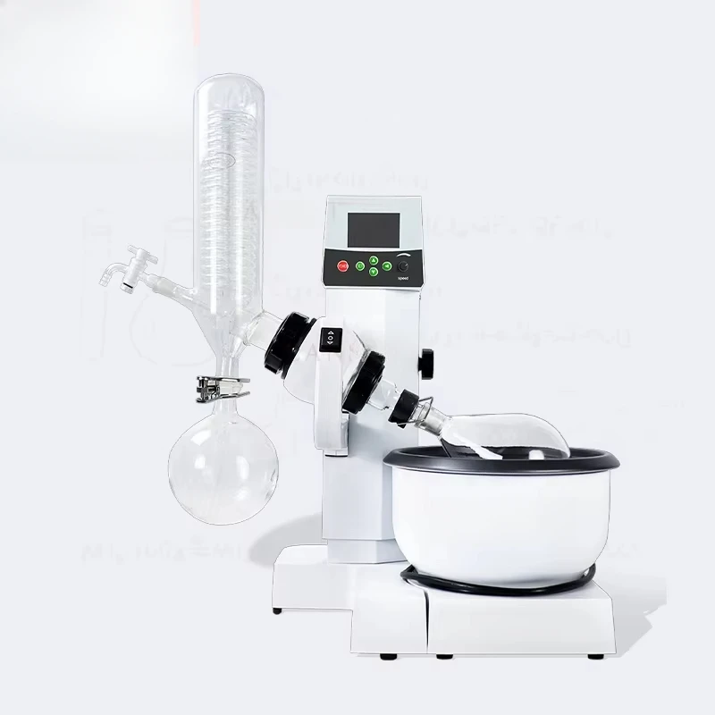 2L laboratory certified 20-120rpm battery lift rotary evaporator