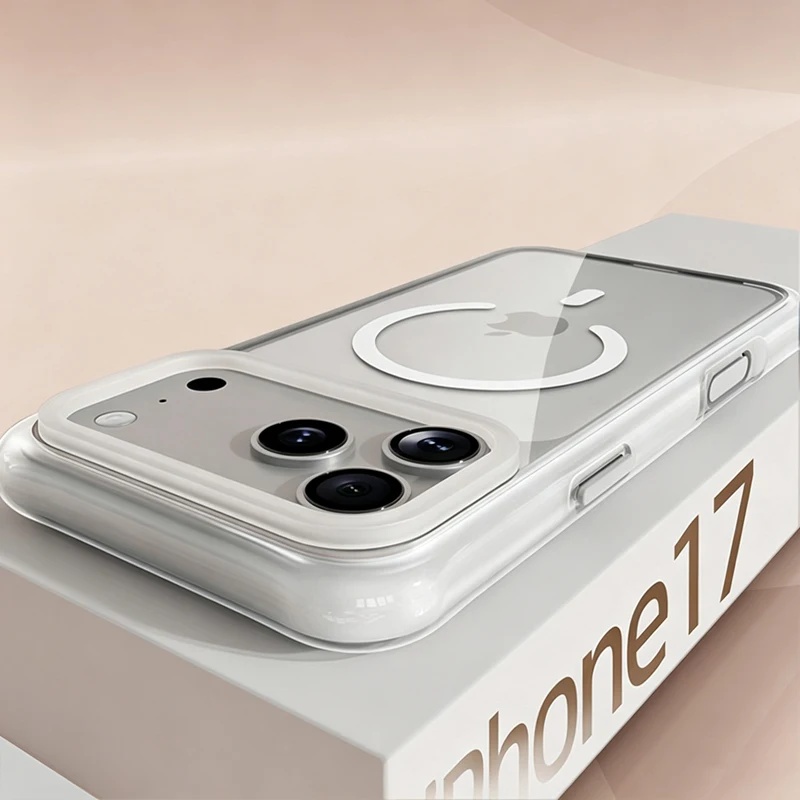 For Magsafe Transparent Airbag Shockproof Magnetic Case For iPhone 18Pro 17Pro 17Pro Max Clear Hybrid Hard Protective Back Cover