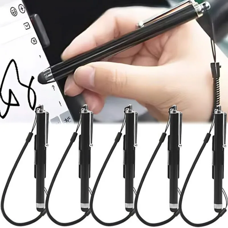 

Capacitive Screen Stylus Portable Riding Stylus for Mobile Phones Tablets Universal Stylus with Spring Cable and Pen Clip