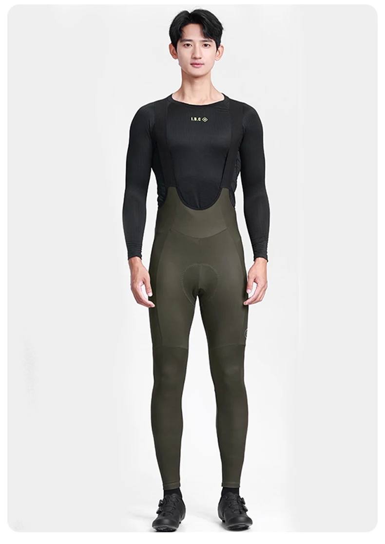 INBIKE Fleece Rennrad Trägerhose für Herren Winter Thermo Radfahren Träger Winddicht Radfahren Fahrradhose MTB Fahrradbekleidung Mann – Detail 19