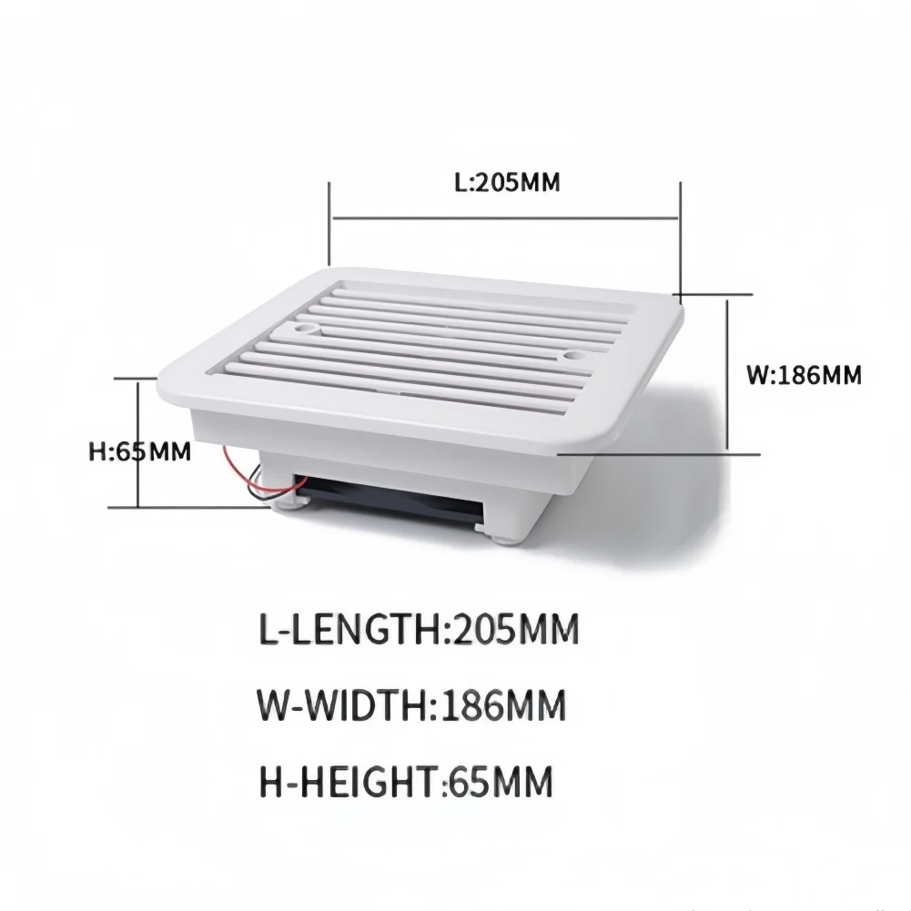 For Caravan For RV Side Vent Fan 12V 4W for Trailer For exhaust Ventilation and Dependable 12V DC Power Integration