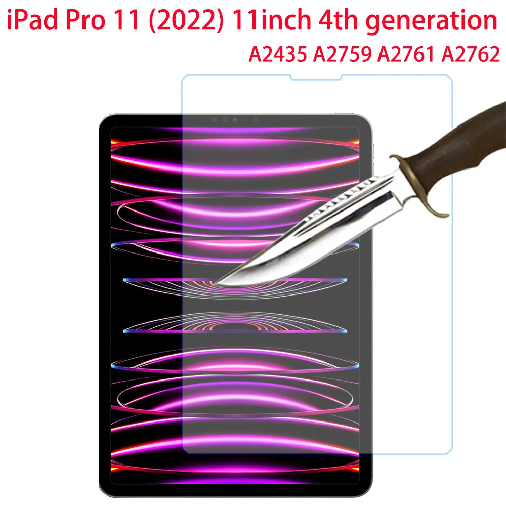 

Закаленное защитное стекло 9H для iPad Pro 4-го поколения, 11 дюймов, 2022 дюймов, Защитная пленка для планшета A2435, A2759, A2761, A2762