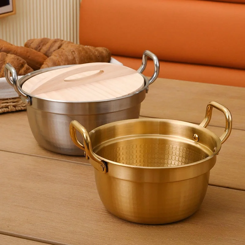 

Korean Ramen Noodle Pot Double Handle Household Ramen Pot Ramen Bowls Kitchen Cooking Tools Kitchen Supply