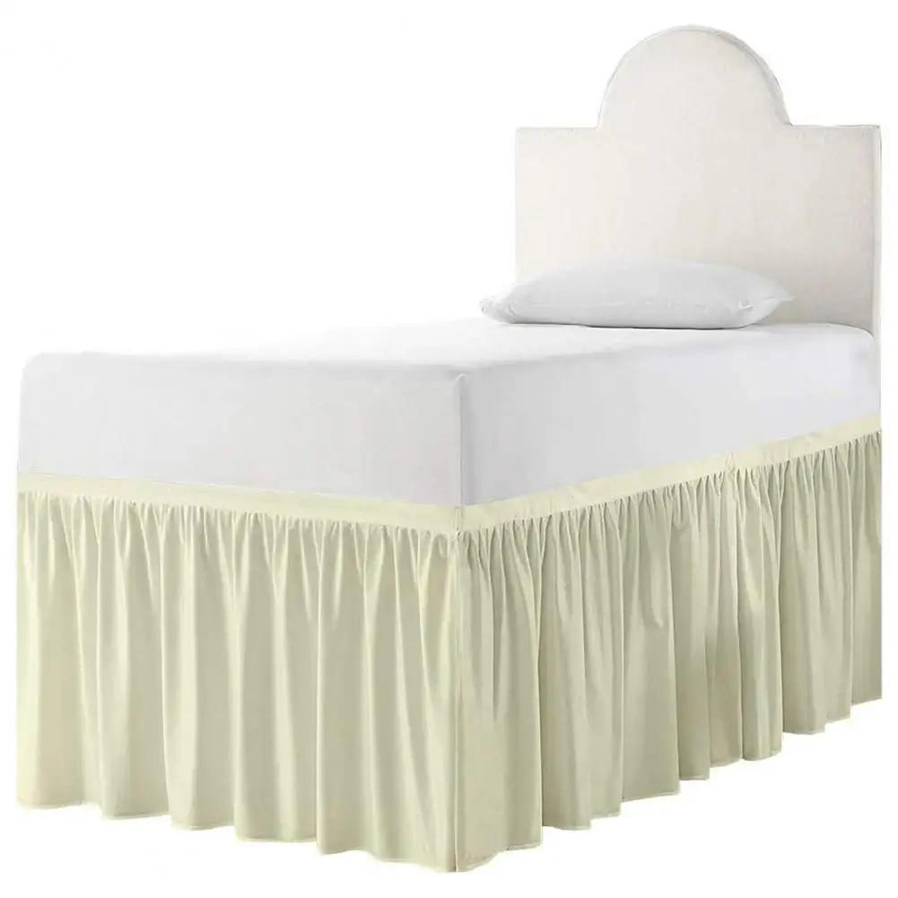 

Wrap Around Bed Skirt No Fading Bed Skirt Extra Long Wear Resistant Bed Skirts for Queen Size Beds for College Dorm Rooms