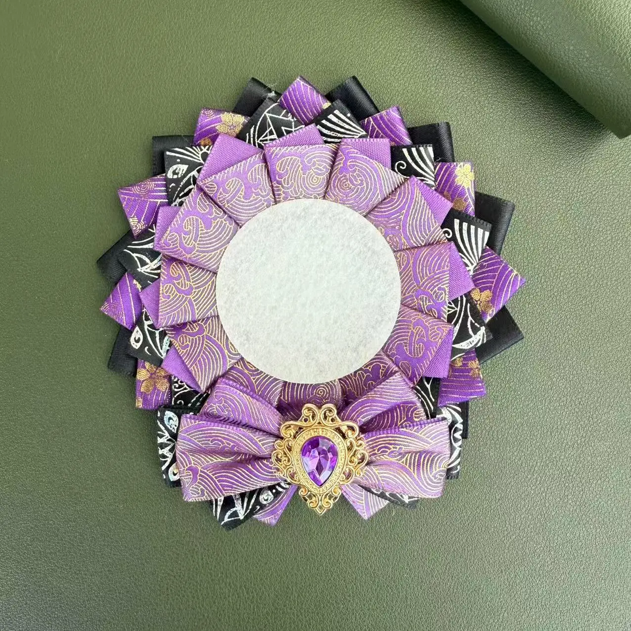 58mm Badge Holder, Vintage Lolita Goods Fill Iat Bag Accessories Badge Rosette Ribbon Anime Cosplay Crafts