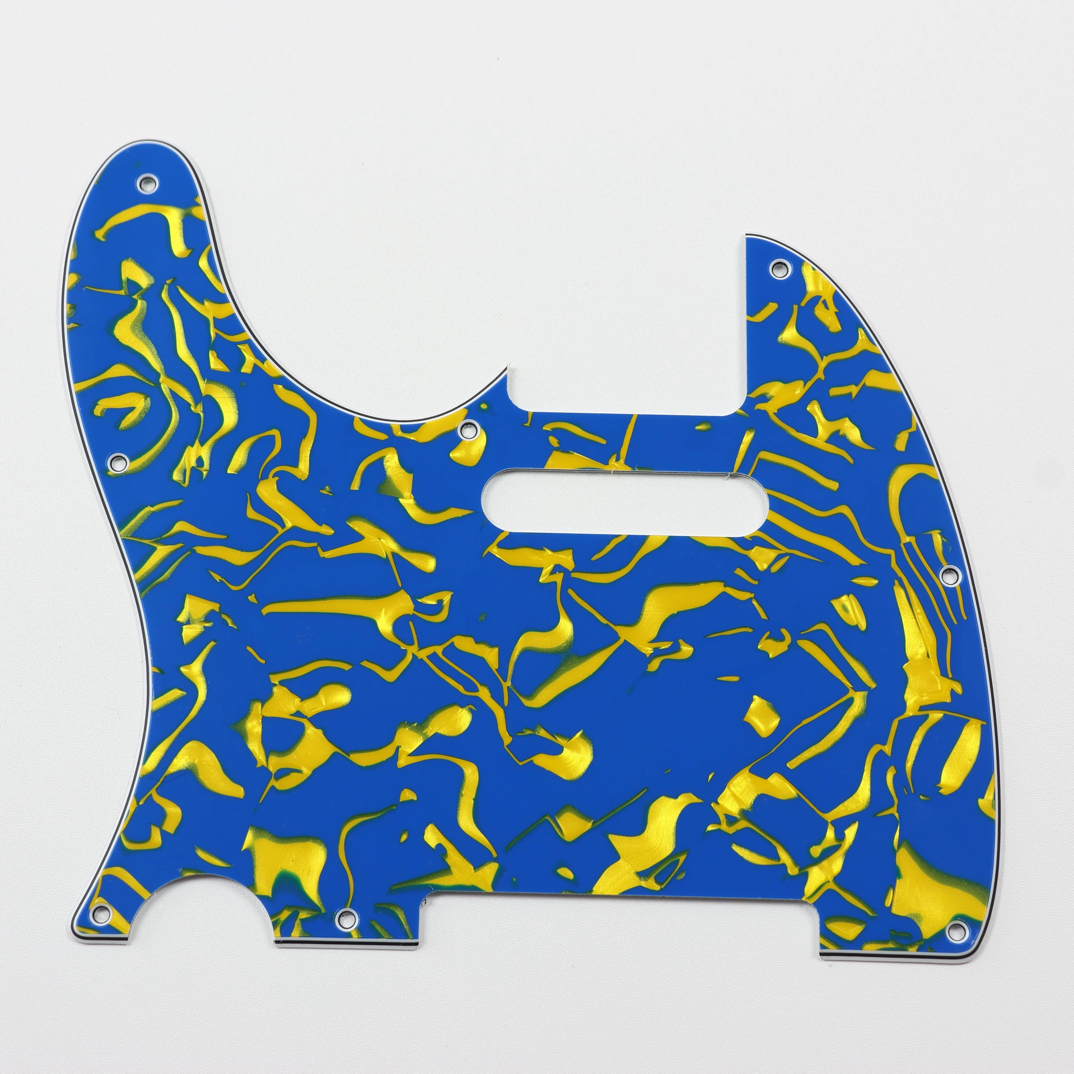 Pleroo Custom Guitar Parts - For Left Handed US Standard 8 Screw Holes 62‘’Year Tele Telecaster Guitar Pickguard ,Multicolor 1