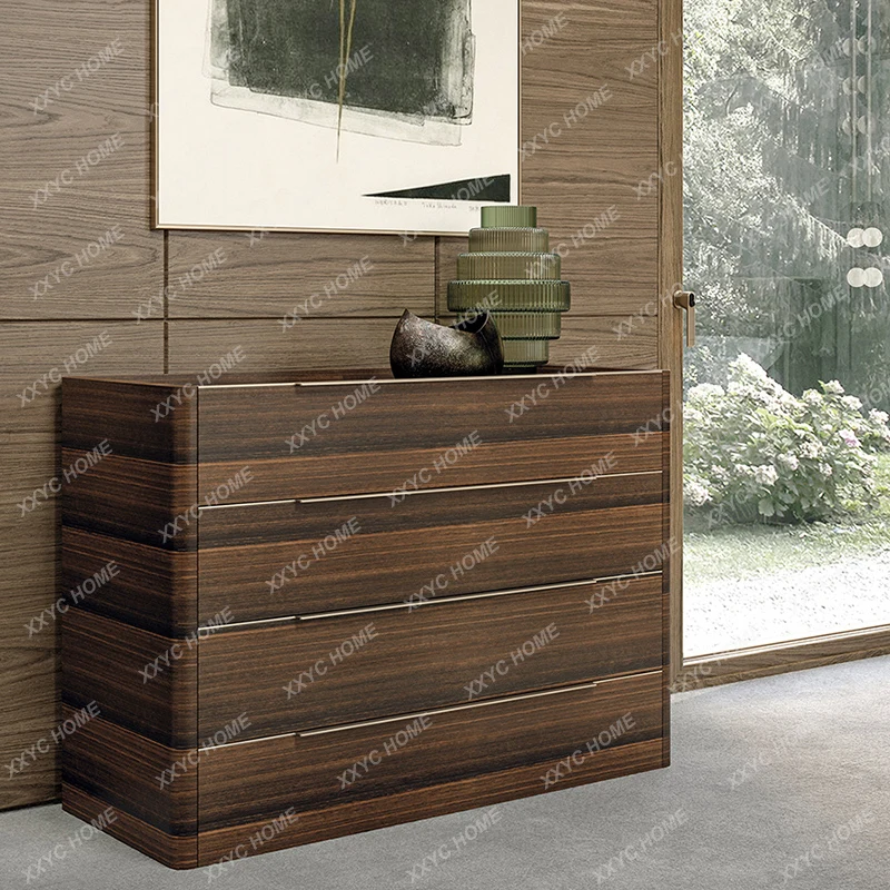 Italian Chest of Drawers Living Room Solid Wood Locker Master Bedroom Minimalist Chest of Drawer