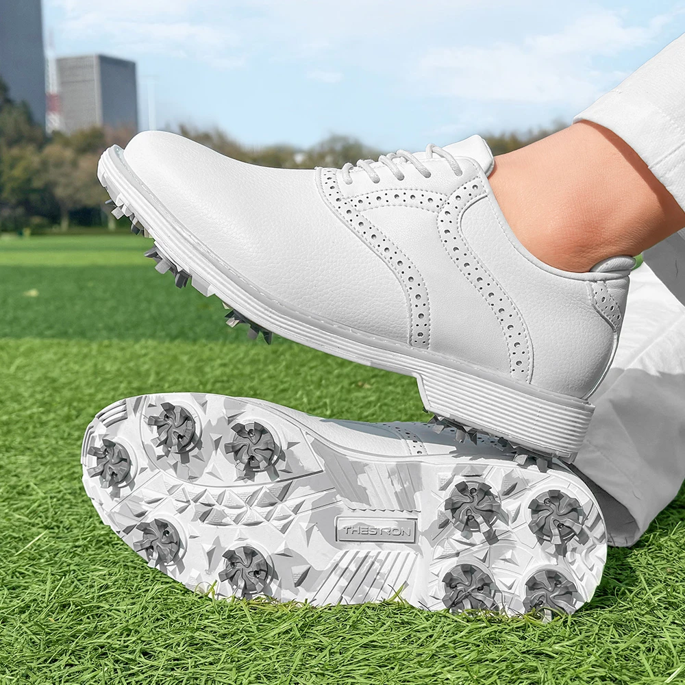 

Women Classic Spiked Professional Ladies Golf Shoes Water Proof Soft Insole Anti-slip Turf Competition Sneakers