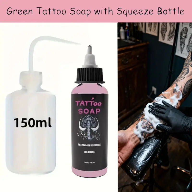 1pc 300ml/30ml powder algae, tattoo cleaning product, gentle tattoo cleaning soap for tattoo tools view 3