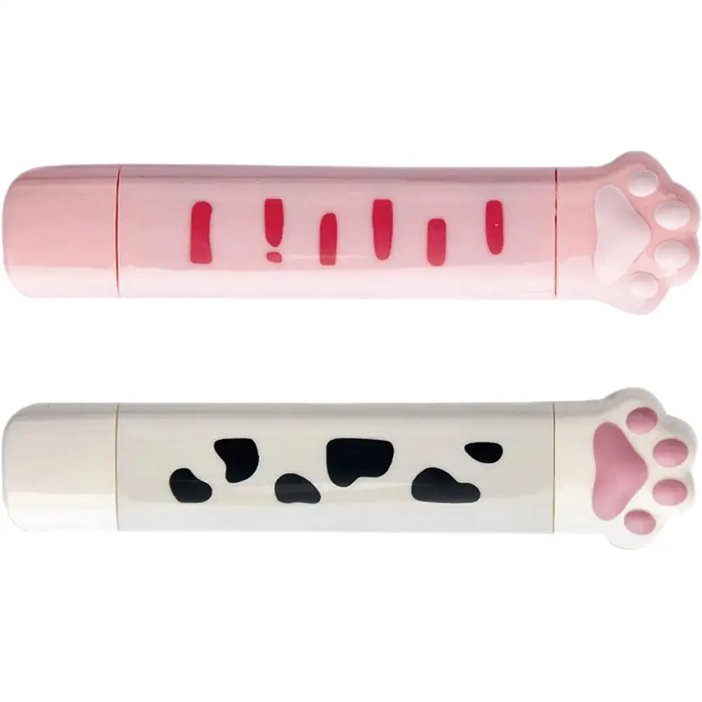 2 Pcs Cat Paw Correction Tape Adorable White out Stationery Cute Kawaii Office Supplies Pink White Color Pocket Size School
