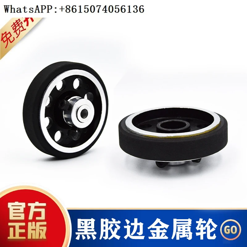 Encoder black rubber edge wheel E6B2 OVW2 TRD-2T EE40S6 series synchronous measuring meter wheel