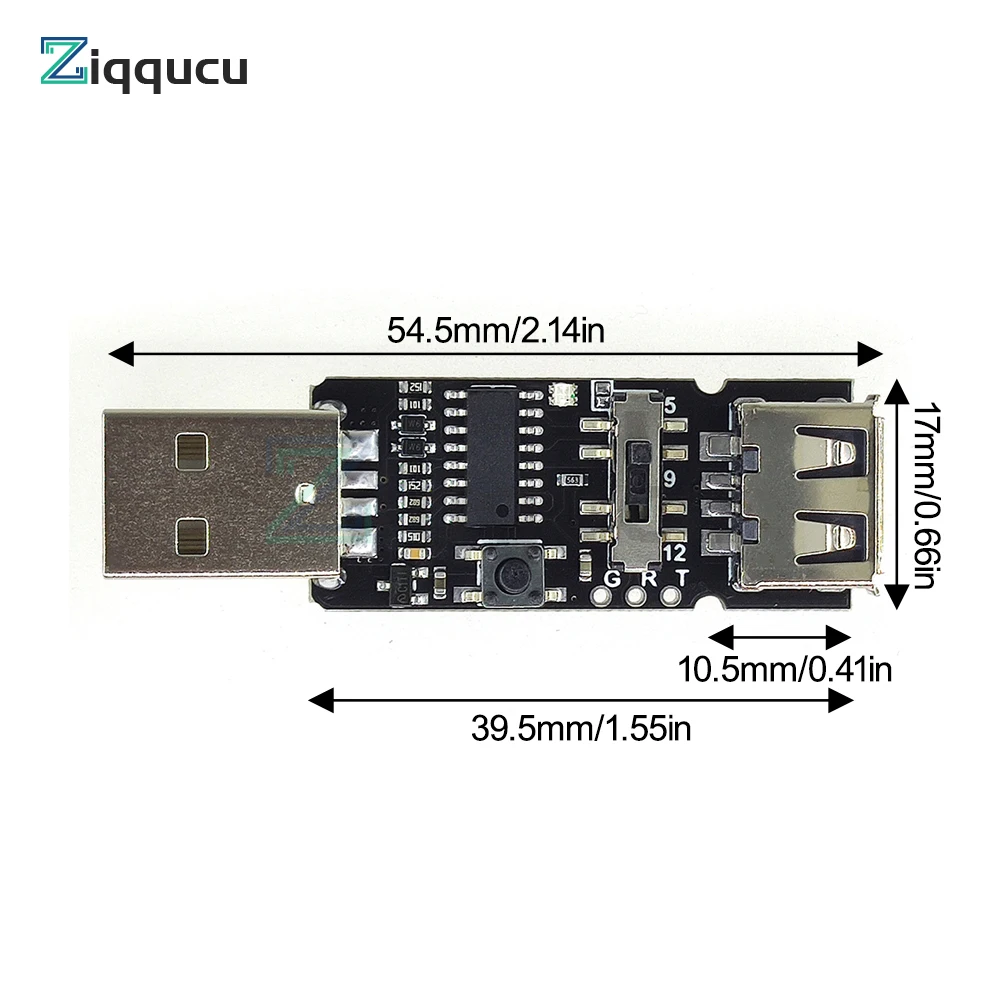 9V 12V 20V Adjustable Voltage USB Type-A QC 2.0 3.0 DC Trigger Module Board Trigger Switch Drive Module