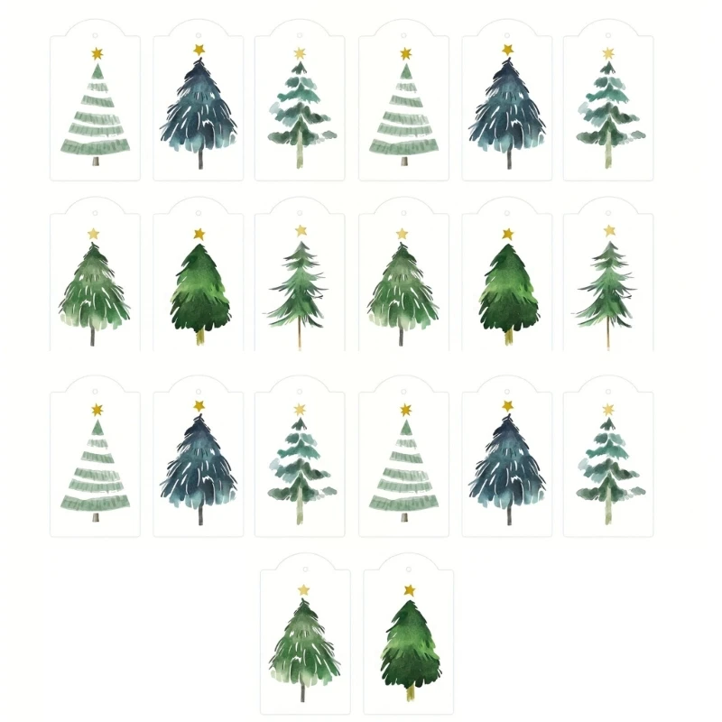 

20 Pcs/Set Christmas Labels Pendants Christmas Tree Ornament Tagged Gift Tagged for Gifts Packaging Decoration