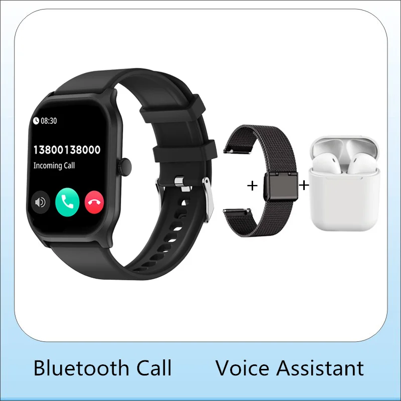 Smart Watch Men Korean Support Answer Make Call 2.01inch Square Screen Custom Watchface Whatsapp Notification for Android IOS ﻿