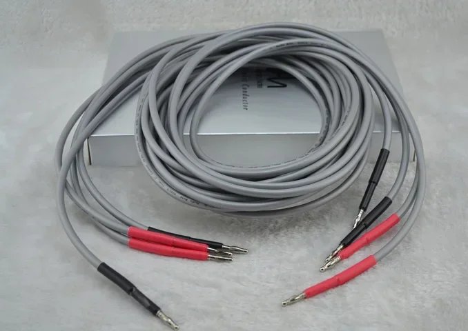 HiFi Audio Note AN-SPXII Pure Silver Plated speaker cable Hi-End audio loudspeaker cable with Banana Plug Y Spade Connector