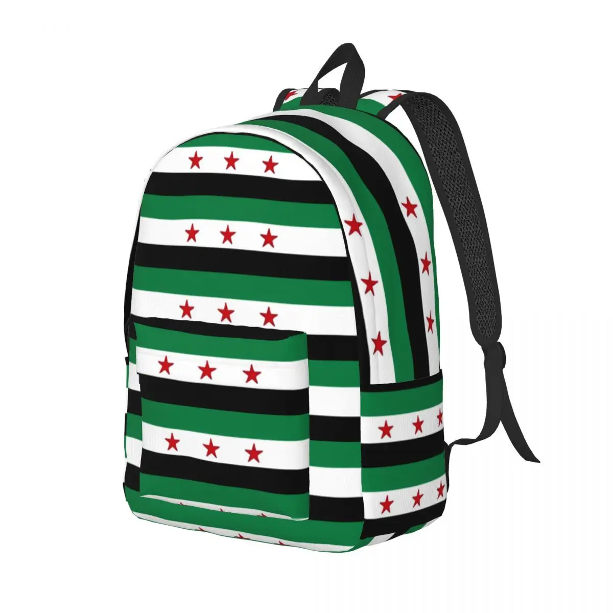 Syria Flag Cool Backpack Lightweight Student Work Syrian Arab Republic Daypack for Men Women College Canvas Bags