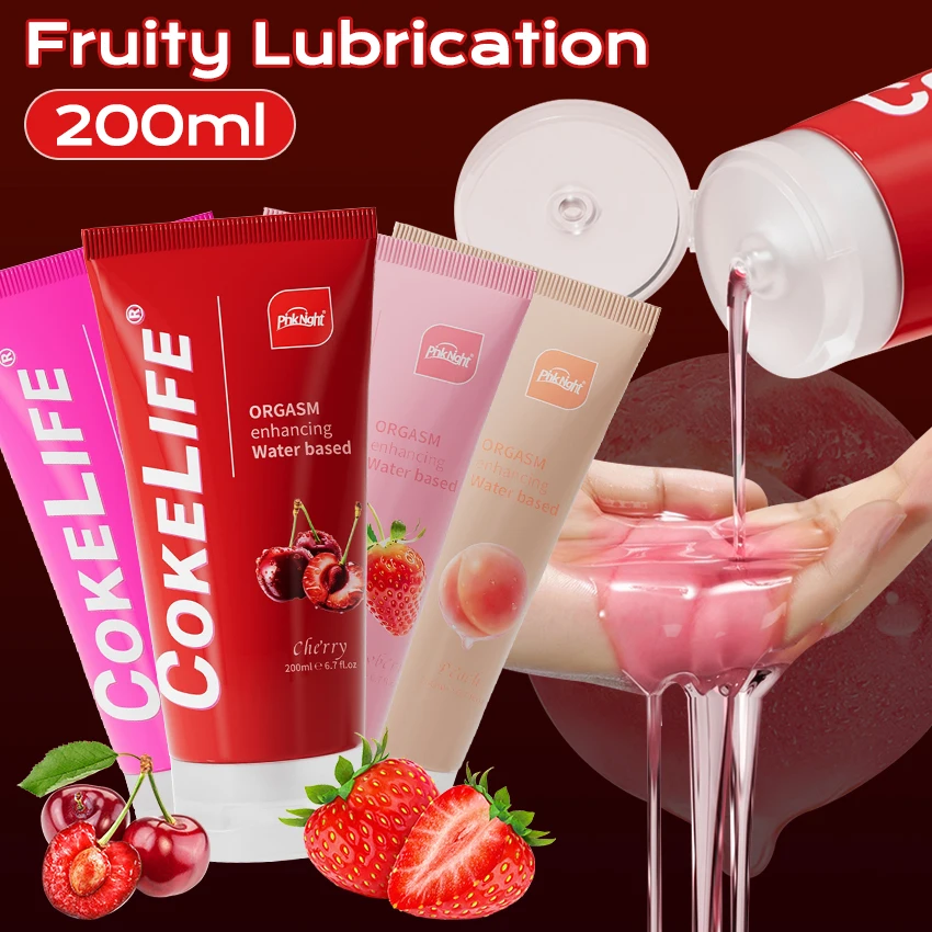200ml Lubricant for Sex Fruity Love Gel Anal Lubricantion for Water Based Lube Gay Vaginal Ora for Adult