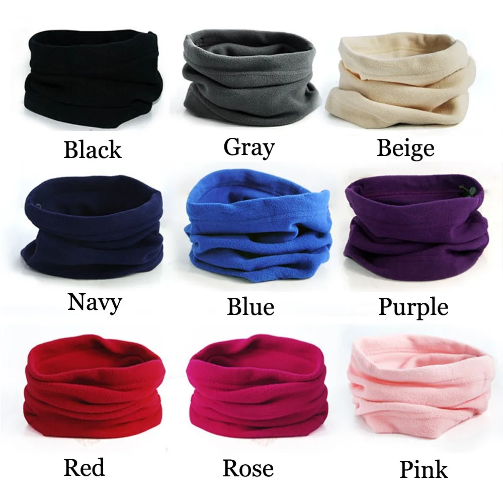 Polar Fleece Neck Scarf Winter Thick Cycling Bandana Women Men Face Neck Warmer Multifunction Cover Hat Tube Scarves Buffs Masks