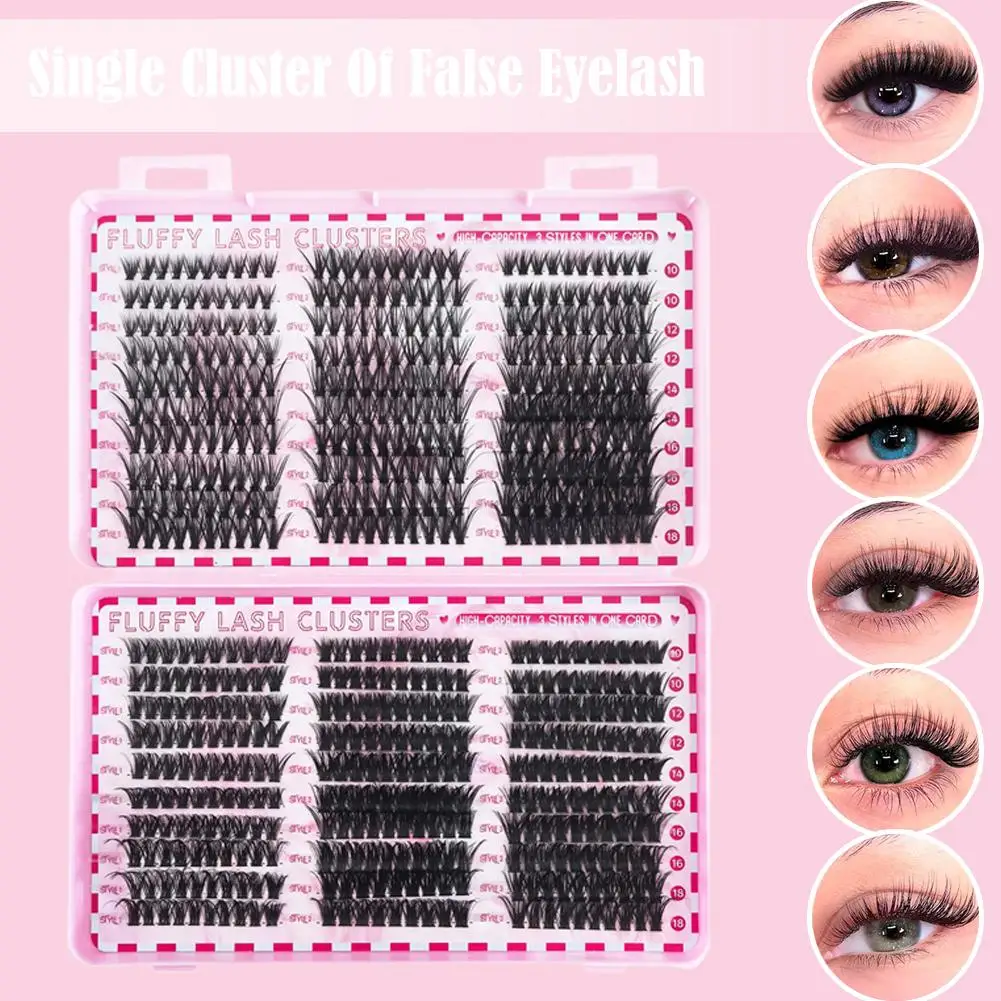 Large Capacity Eyelashes False Eyelashes 30D 40D 50D Box Mixed 80D Exquisite Glue with Gift 100D Tweezers, Pack Glue 60D O2K5
