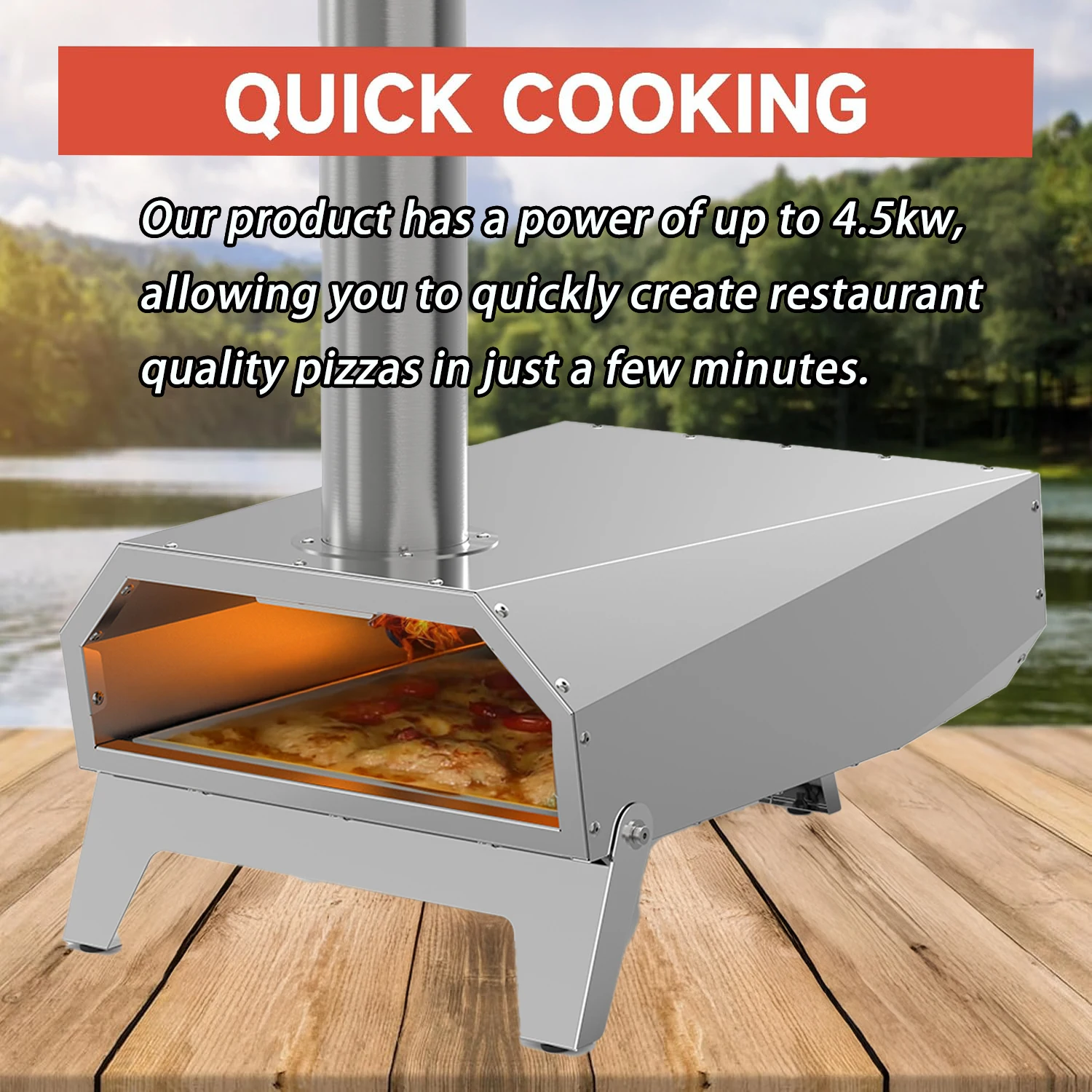 Hot Selling 12 Inch Portable Pizza Stone for Outdoor Camping