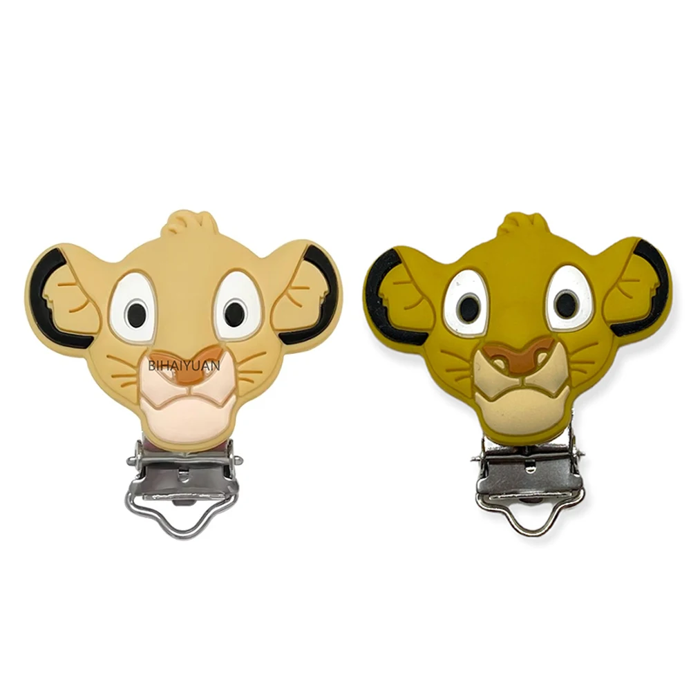 1pcs lion king simba Silicone Pacifier Clip DIY Baby Teething Teether Necklace Bead Tool Nurs Gift Accessories