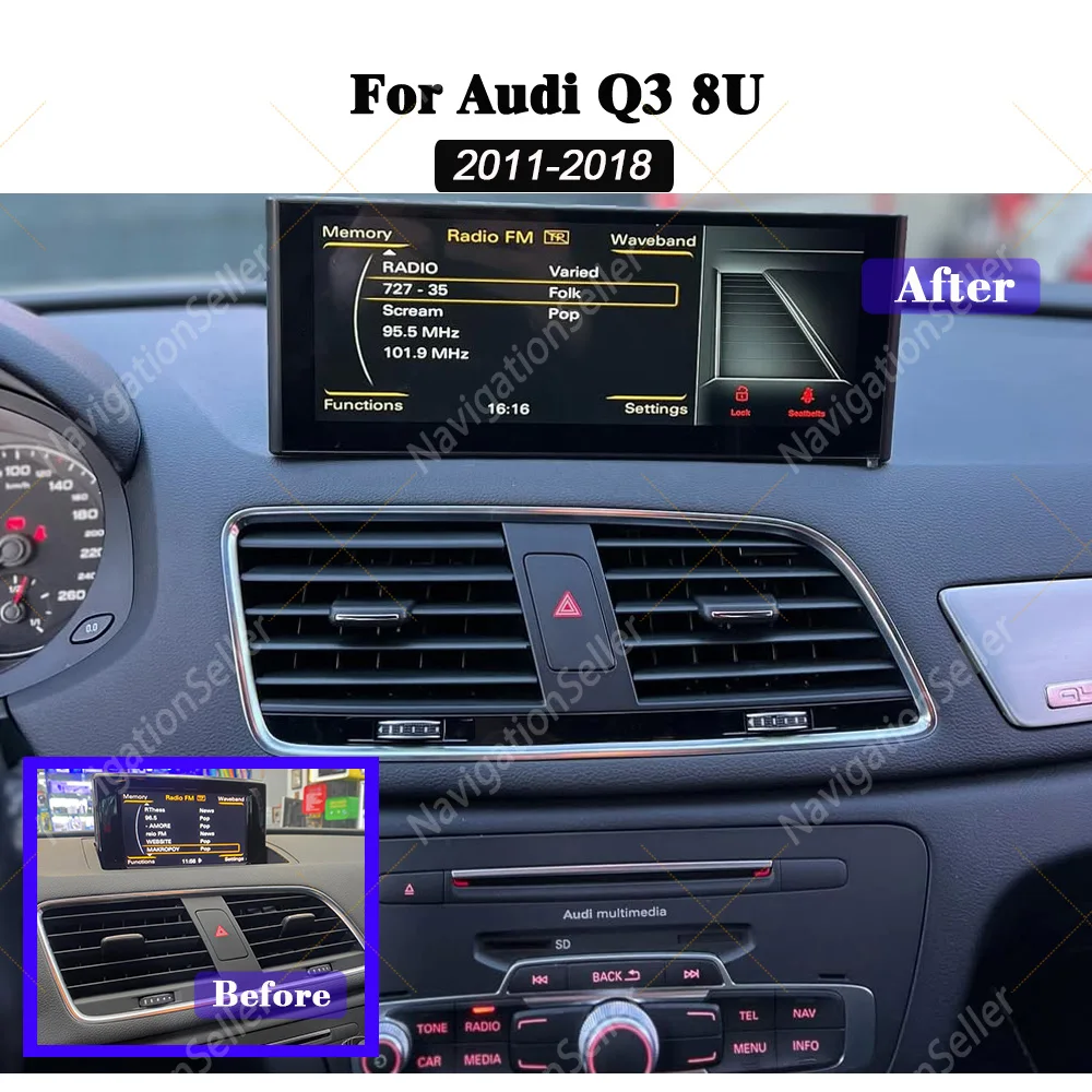 

Android 15 System Car Multimedia Stereo For Audi Q3 Google WIFI 4G SIM IPS Touch Screen GPS Navigation Carplay Radio RMC MMI 3G