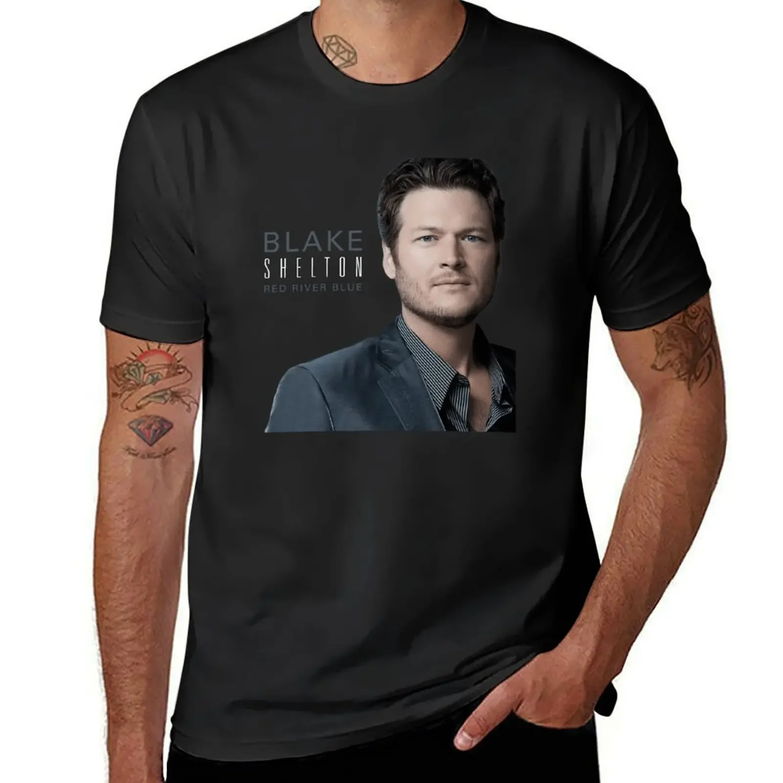 Blake Shelton God Gave Me You Training T-Shirt Blouse street wear mens workout shirts