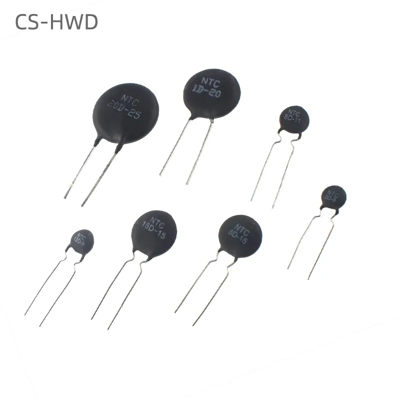 10pcs Thermal Resistor NTC 3D-9 5D-9 5D-11 5D-15 8D-11 8D-20 10D-7 10D-9 10D-11 10D-13 10D-15 10D-20 20D-20 33D-7 47D-15 50D-9