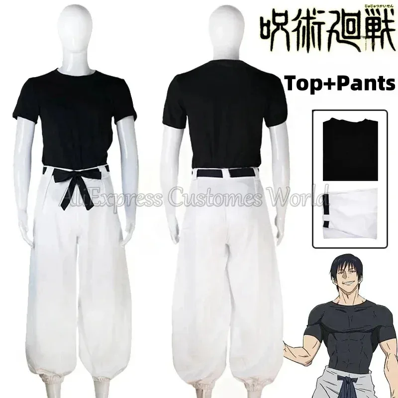 

Anime Toji Fushiguro Cosplay Costume Jujutsu Kaisen Season 2 Fushiguro Toji Uniform Sorcerer Killer Halloween Top for Women Men