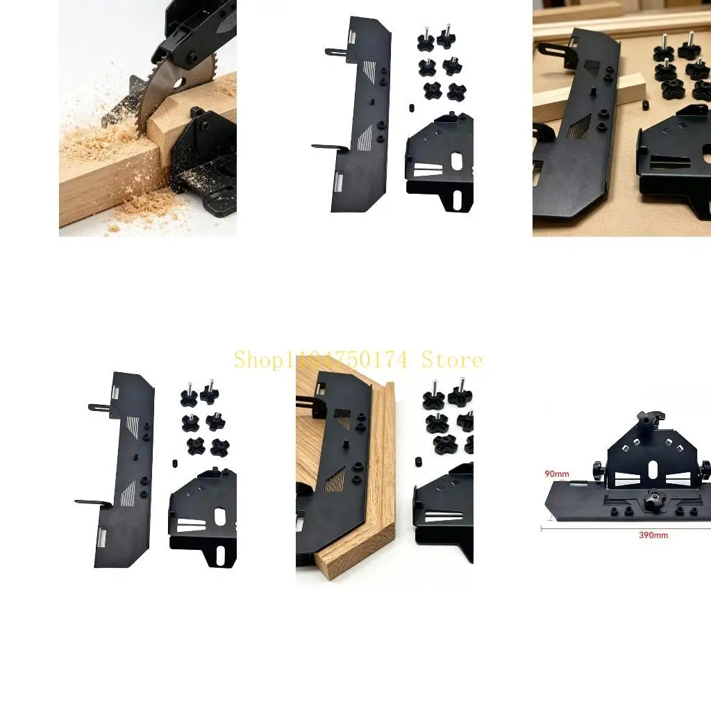 Cabinet Corner Chamfer Guide, Metal Woodworking Tool with Approx. 39cm Base Reference for Board Trimming and Frame Corner Use in