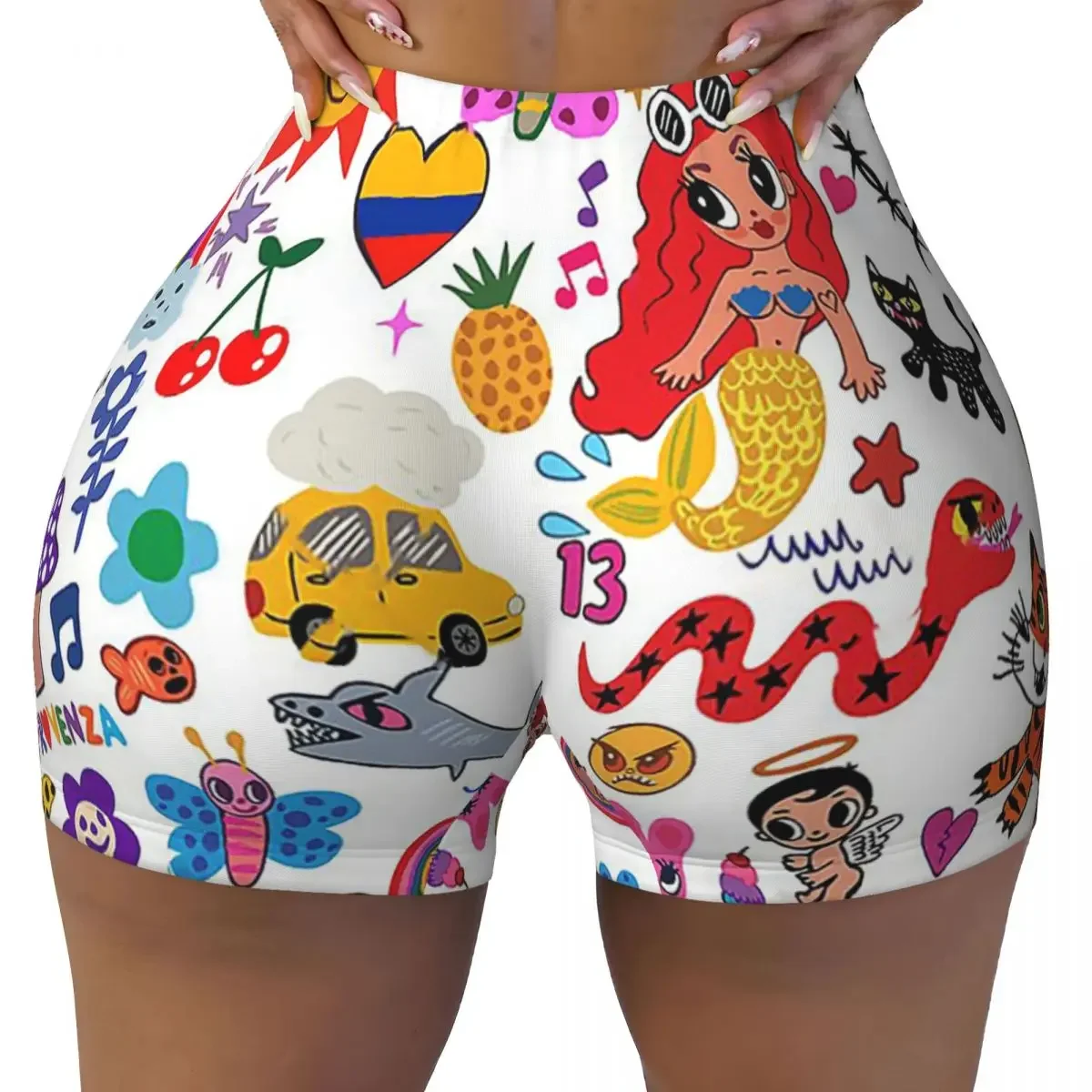 Custom Karol G Manana Sera Bonito Women Gym Workout Running Shorts Athletic Volleyball Biker Yoga Shorts