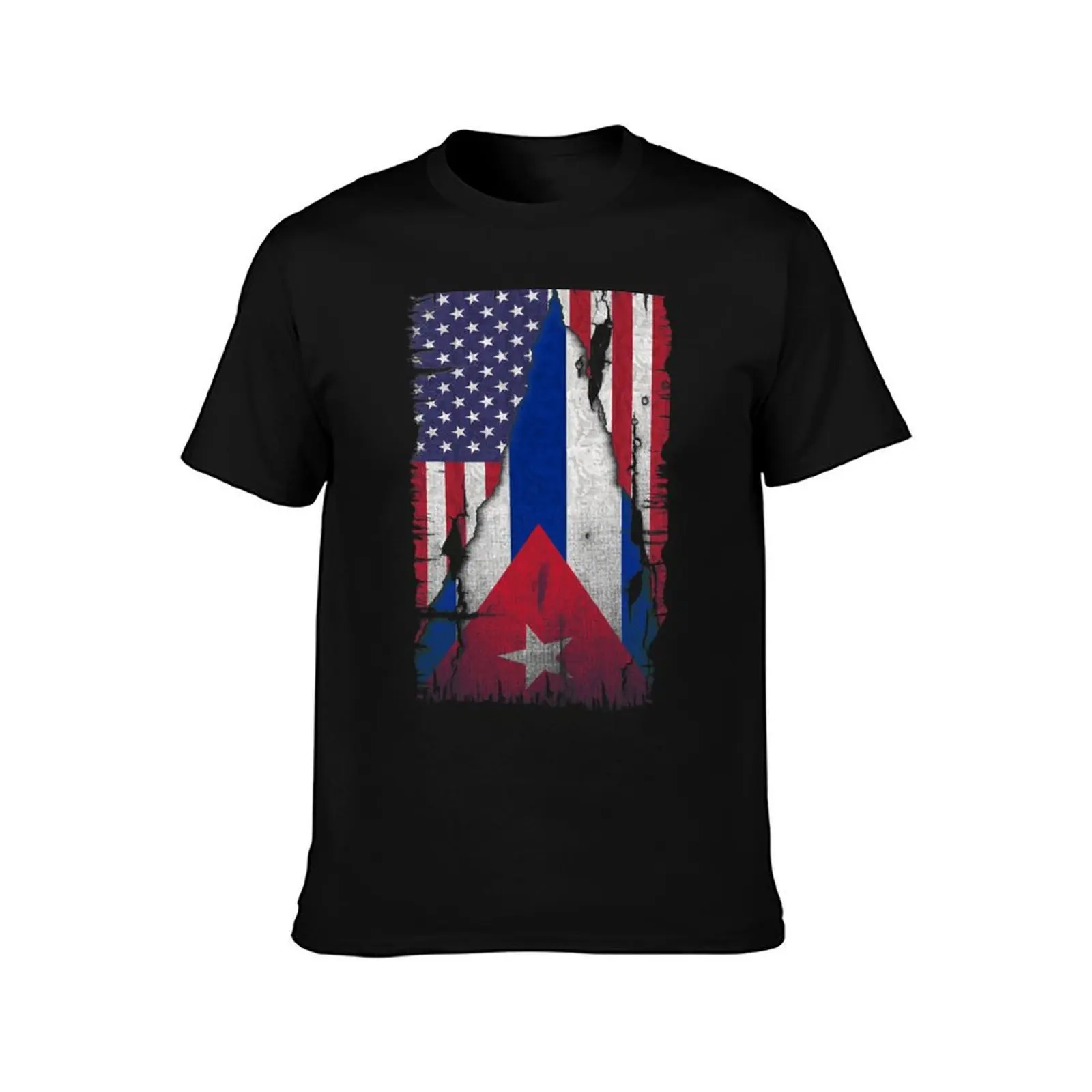 American Grown Cuban Roots Classic Cuba T-Shirt Soft Casual Short Sleeve Cotton Tee T-Shirt