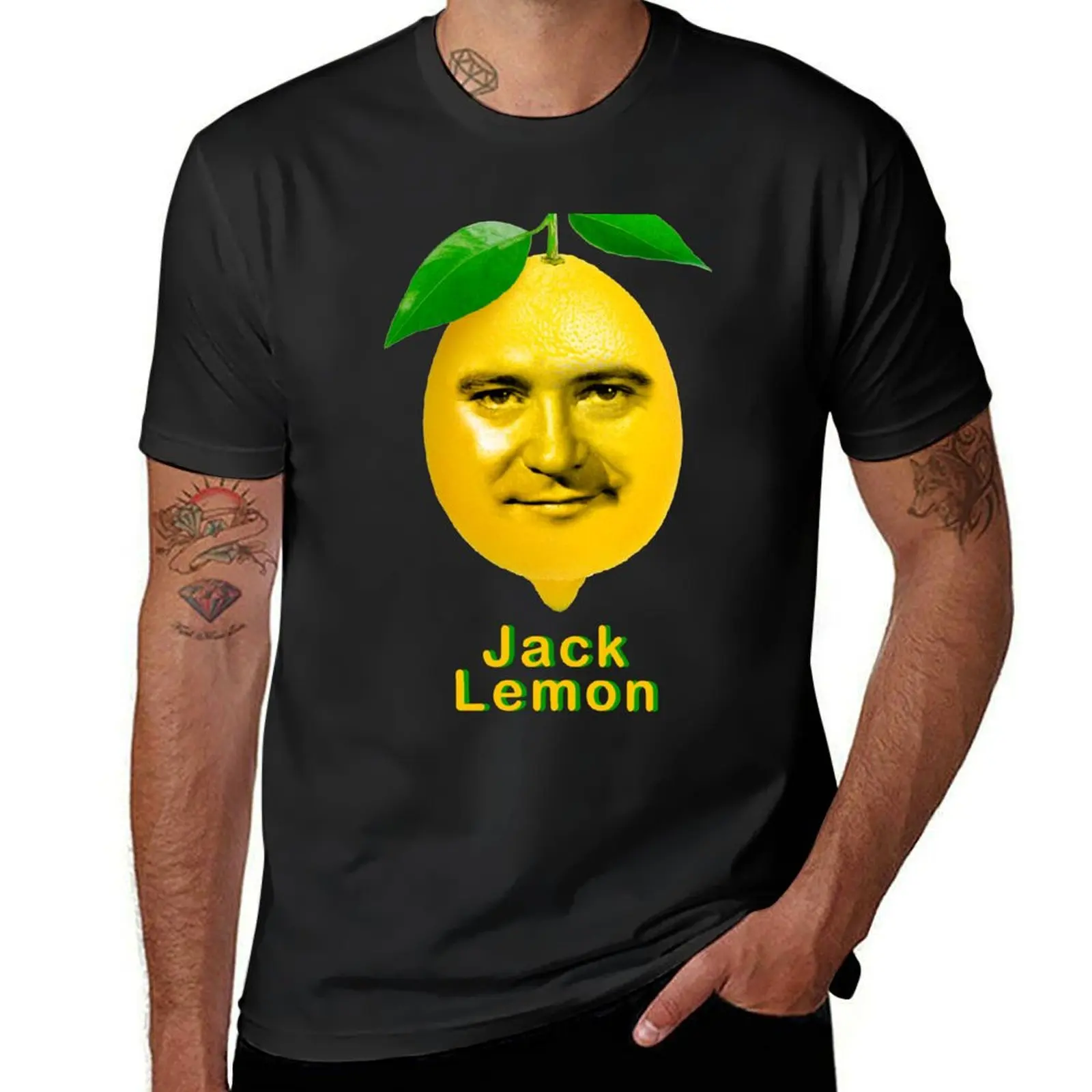 Jack Lemon T-Shirt tops blacks oversized Blouse T-shirts for men cotton