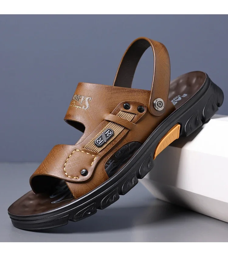 Modische Herren-Sandalen mit weicher Sohle für den Sommer, Outdoor-Doppelnutzung, bequem, strapazierfähig, atmungsaktiv, Strandschuhe-HW80193 – Detail 13