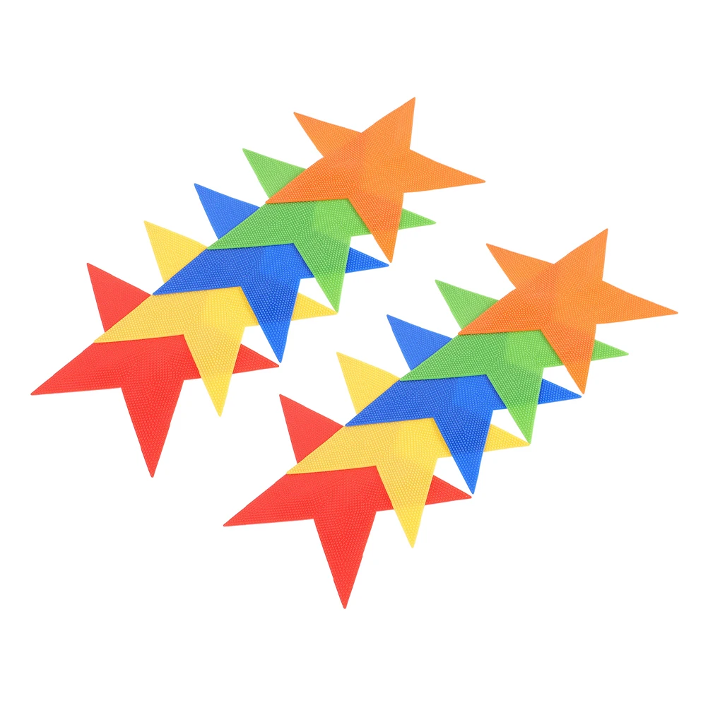 

10pcs Star Shaped Court Markers Durable Outdoor Floor Spot Agility Training Accessories Tennis Volleyball Gym Spot Marker