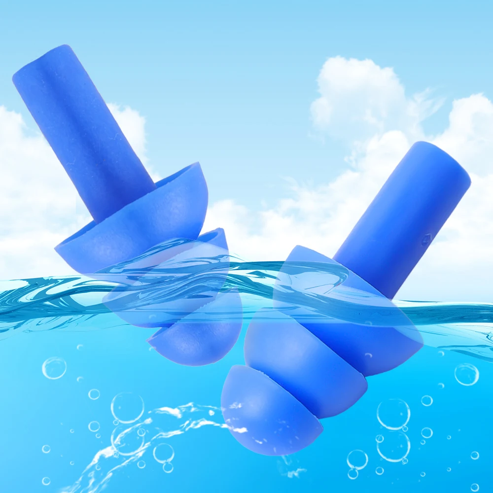 5/2/1Pairs Waterproof Silicone Swimming Ear Plugs Noise Reduction Sleeping Earplug Hearing Protection Anti-Noise EarPlugs