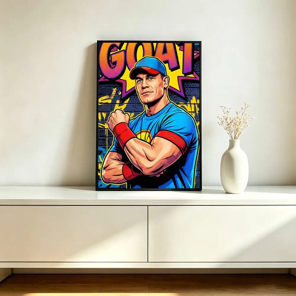 Wrestler J-John Cena Poster High Quality Dorm Living Room Aesthetic Wall Decoration Painting Stickers Gift
