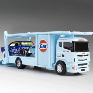 Skala 1:64 Wadah Paduan Trailer Model Mobil Mainan Diecast Logam Bergerak Bersama Menarik Kembali Penyelamatan Kendaraan Teknik Hadiah untuk Anak-anak 6 model caterpillar penjualan terbaik - №