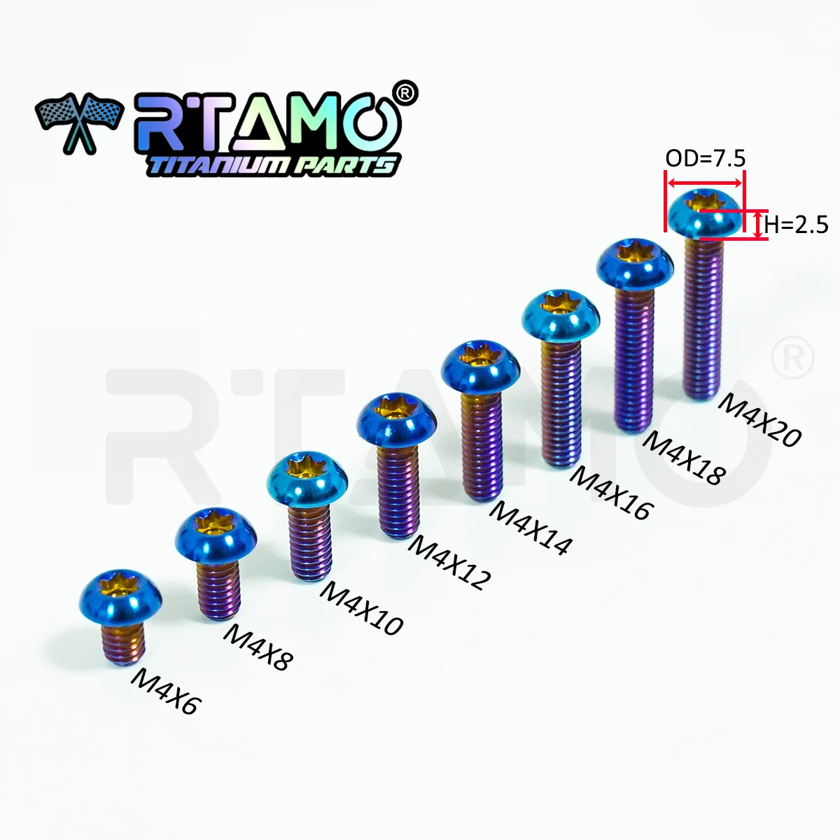 RTAMO Titans ch raube m4x6/8/10/12/14/16/18/20mm MTB Rennrad Befestigungs teile Motorrad Modifikation schraube 1St – Detail 1