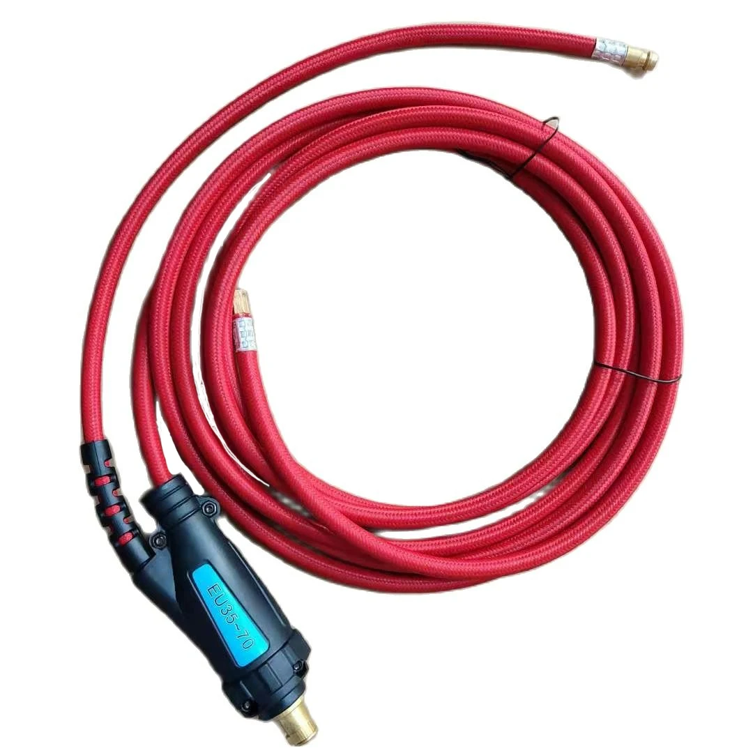 Cabo Macio Vermelho de 4m para o Totch da Soldadura do Tig de Wp20 Sr20 com a Porca M16 1.5 do Gás do Conector do Euro 3570