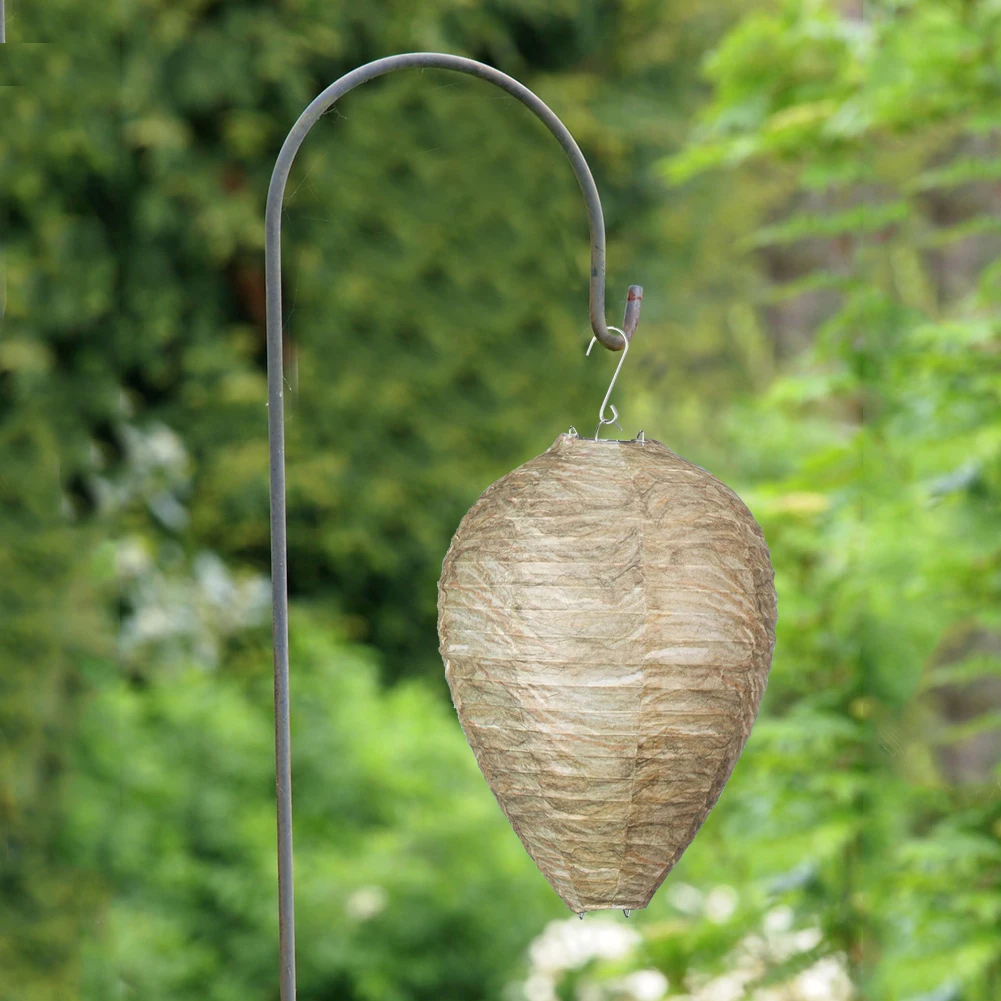 1-4Pcs Wasp Nest Decoy Hornet Deterrents Wasp Trap Non-Toxic Fake Nest Bee Decoy Beehive Lanterns Patio Garden Repellent Trap