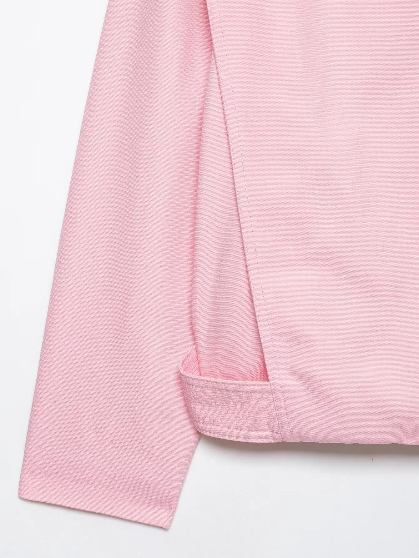 HH Damen Elegante Asymmetrische Jacke Stehkragen Knopfdetail Oberbekleidung Frühling Herbst Business Casual & Büro Streetwear – Detail 5