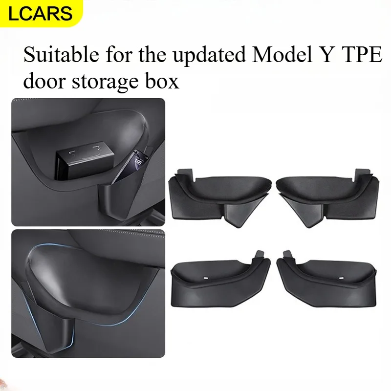 Für Tesla Modell Y Juniper 2025 Tür Tasche Organizer Schutz Liner Lagerung Box Einsatz Matte Auto Zubehör