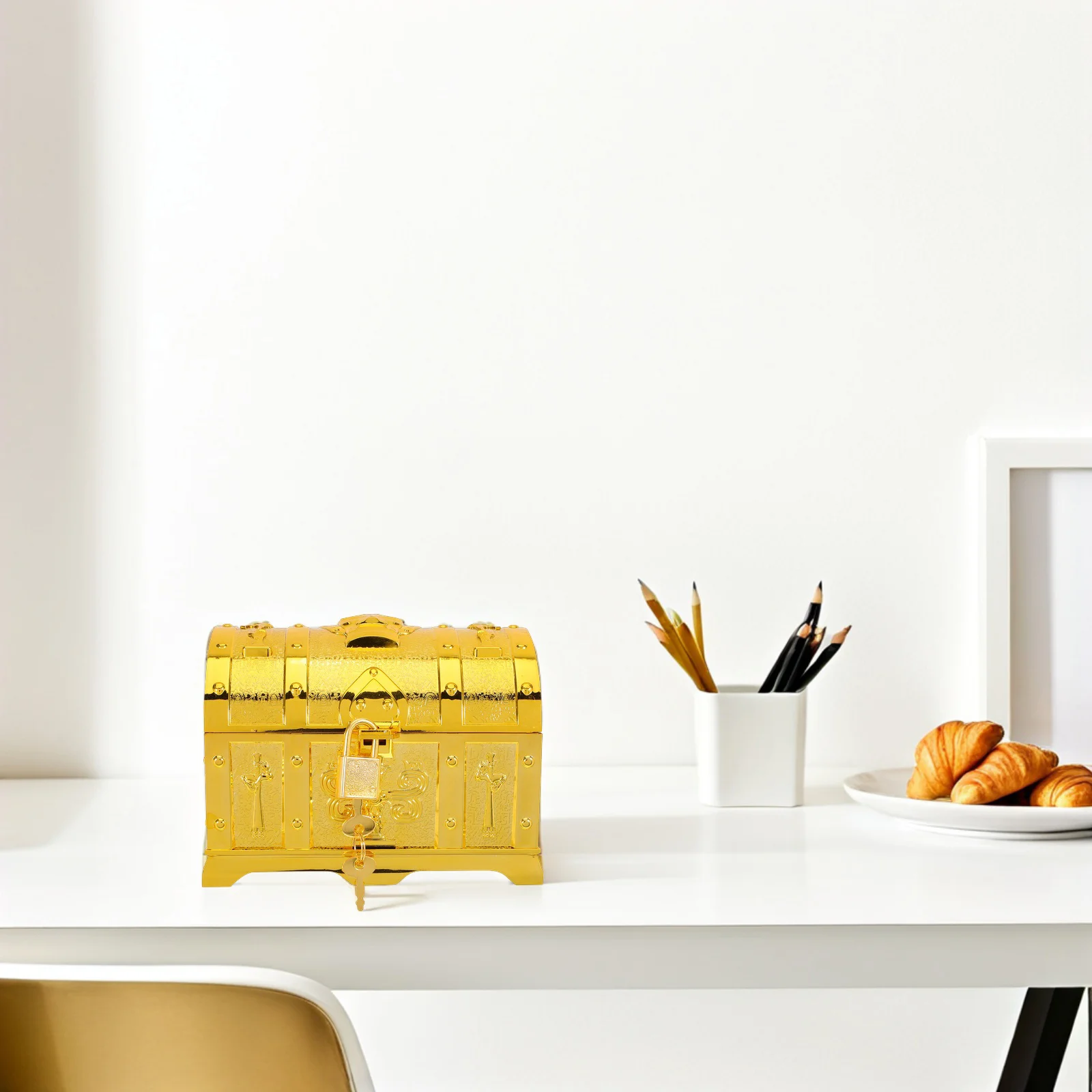 

Kids Science Treasure Box Ancient Egyptian Educational For History Learning Portable Archaeology Adventure Small Vintage Chest