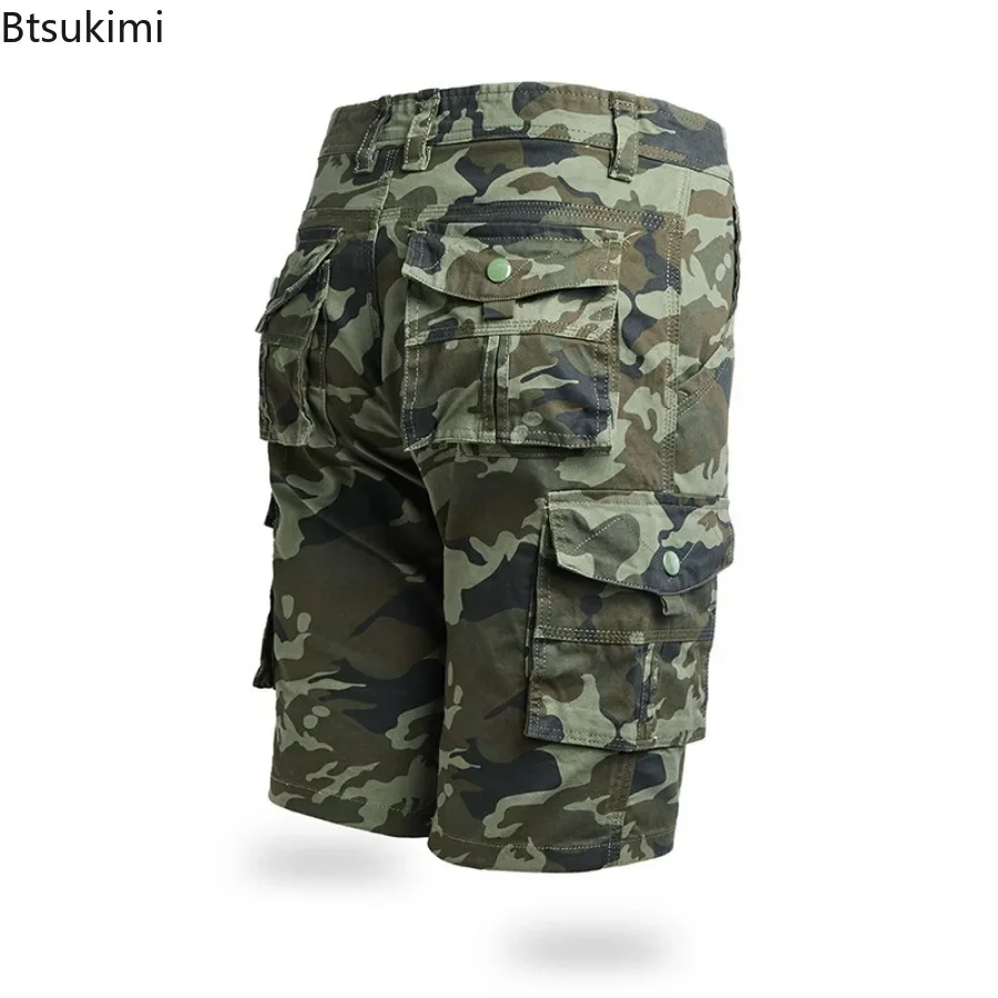 Summer New Men's Military Cargo Shorts Fashion Casual Camouflage Cotton Short Pants Male Multi-pockets Camo Sweatpants Plus Size