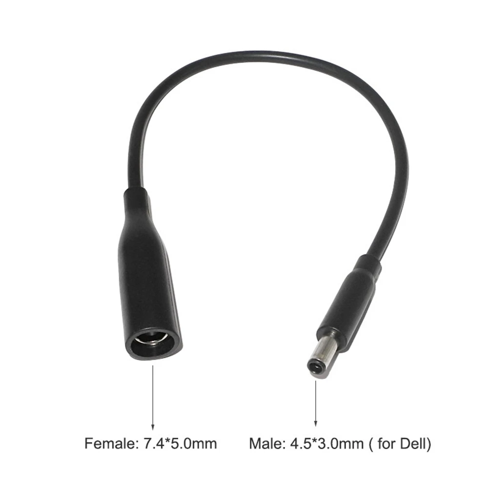 7.4 * 5.0 large mouth with needle to 4.5 * 3.0 small mouth with needle conversion cable suitable for Dell power adapter cable DE