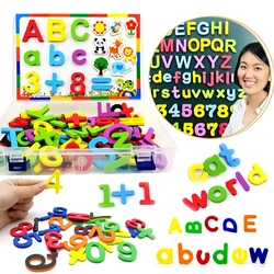 24-76pcs adesivi per frigorifero in schiuma EVA lettere dell'alfabeto magnetico conteggio dell'ortografia apprendimento precoce giocattoli educativi per bambini