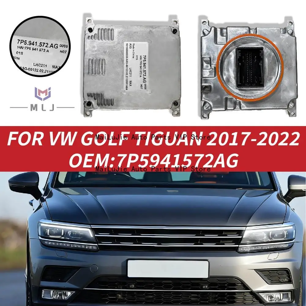 

For Volkswagen Golf Tiguan 2017-2022 LED Headlight Control Module Ballast Headlight BallastControl Unit 7P5941572AG