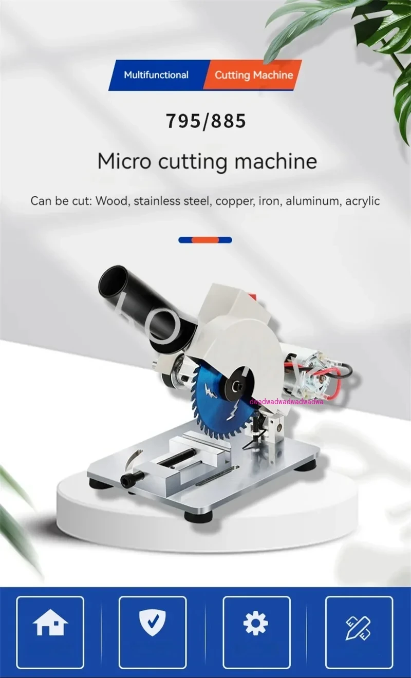 DIY Drill Micro Cutting Machine Mini Small Aluminum Alloy Table Saw Cutting Aluminum Machine Stainless Steel Copper Electric Saw